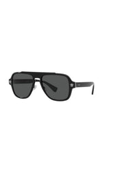 Ve21991001/8756 Unisex Güneş Gözlüğü Siyah Kemik Çerçeve Damla Füme Lens Uv400
